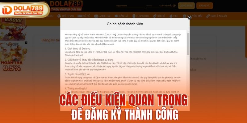 Các nội quy đăng ký quan trọng cần nắm