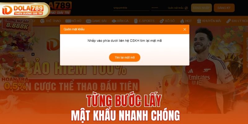 Từng bước lấy lại mật khẩu nhanh chóng